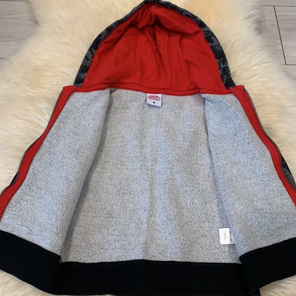 Spiderman Hoodie with Front Zipper in 2T Black/Red - Picture 4 of 6